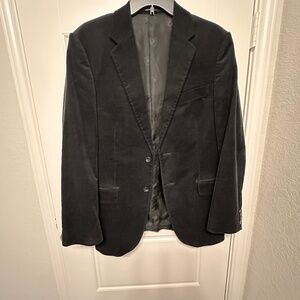 Vintage Men’s Express Fitted Cordoroy Blazer Size 38S Black Cocktail